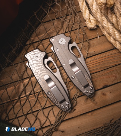 Demko Knives Shark-A-Tac Shark-Lock Knife Tiger Shark Titanium (3.5" SW)